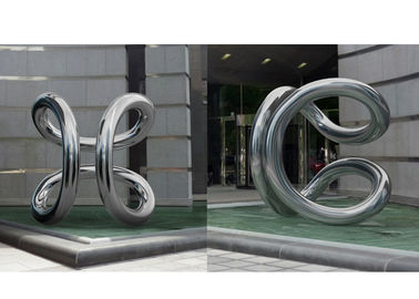 Un buen precio. Escultura pulida grande de la entrada del acero inoxidable de la torsión para el paisaje urbano en línea