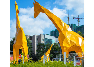 Un buen precio. Escultura al aire libre gigante de la jirafa del acero inoxidable de la ciudad pública para el paisaje urbano en línea