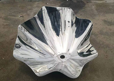 Escultura inoxidable pulida espejo de encargo de Shell de acero del tamaño para al aire libre