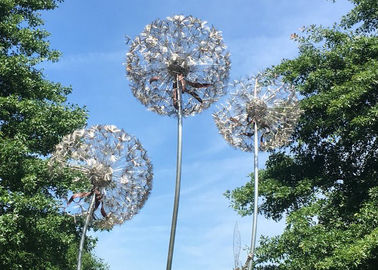 Un buen precio. Escultura de acero de acero increíblemente inoxidable del diente de león de la escultura del diente de león en línea