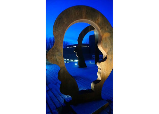 Un buen precio. Cara de acero grande Art Sculpture del jardín del metal de Corten para al aire libre en línea