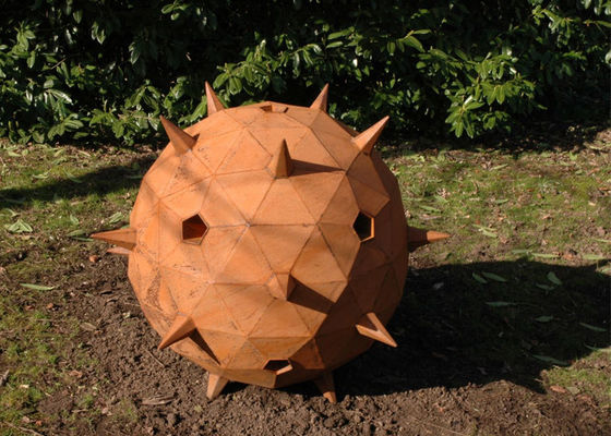 Un buen precio. Acero de encargo Rusty Garden Thorn Ball Sculpture de Corten del tamaño en línea