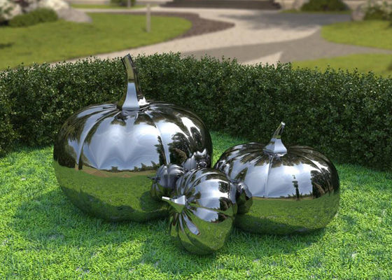 Un buen precio. Decoración al aire libre Art Stainless Steel Pumpkin Sculpture de encargo en línea