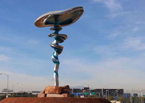 Alta escultura de acero inoxidable del paisaje del OEM los 300cm