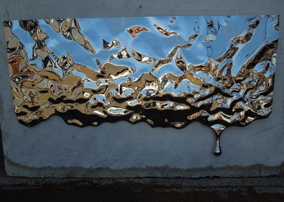 Un buen precio. escultura de acero inoxidable de la pared del espejo de la longitud del 150cm los 250cm en línea