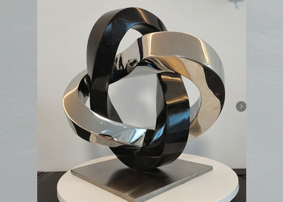 Alto de acero inoxidable pulido negro de la escultura los 41cm del granito 316 del extracto