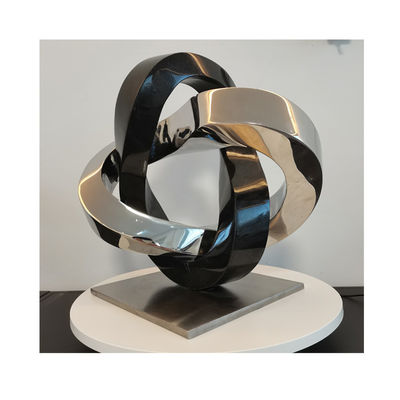 Un buen precio. Escultura de arte abstracto de acero inoxidable moderno para decoración interior en línea