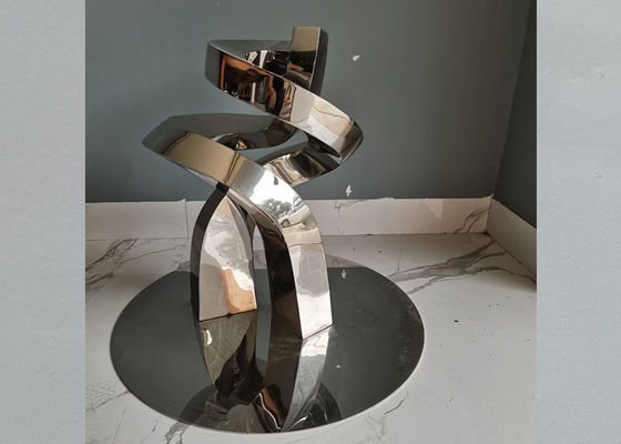 escultura de acero inoxidable pulida moderna de la altura de los 51cm para la decoración de la tabla