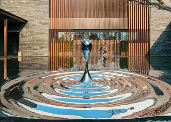 Un buen precio. Escultura de acero inoxidable moderna pulida espejo del descenso del agua del OEM en línea