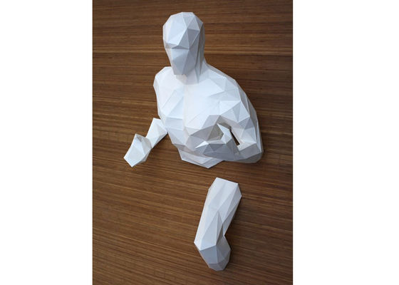 Un buen precio. la altura del 180cm pintó la escultura de acero inoxidable del hombre de la pared en línea