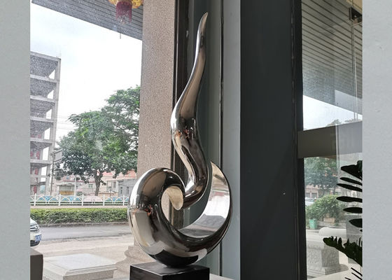 OEM de acero inoxidable pulido contemporáneo de la escultura para la decoración casera