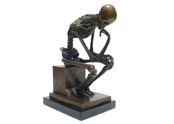 Un buen precio. Estatua de reflexión de bronce occidental del hombre de la antigüedad que se sienta de tamaño natural en línea