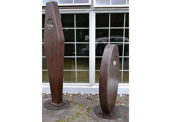 La decoración del jardín pintó arte de acero inoxidable de la escultura del metal altura de los 200cm/del 160cm