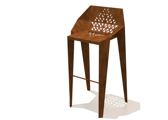 silla decorativa al aire libre de Corten de la altura del 120cm/interior de acero