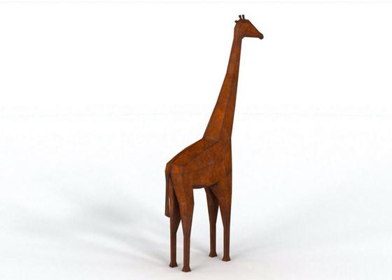 Un buen precio. escultura de tamaño natural de acero de la jirafa de Corten de la altura de los 300cm para la decoración del jardín en línea