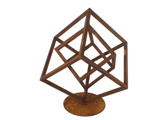escultura geométrica del metal del acero de Corten de la altura de los 200cm para la decoración del jardín