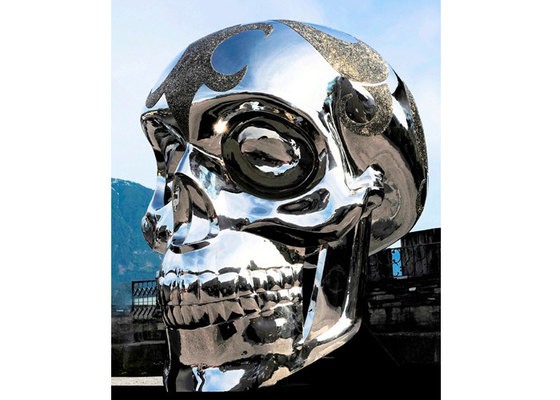 Un buen precio. El gigante modificado para requisitos particulares pulió la escultura moderna de Skullhead del acero inoxidable en línea