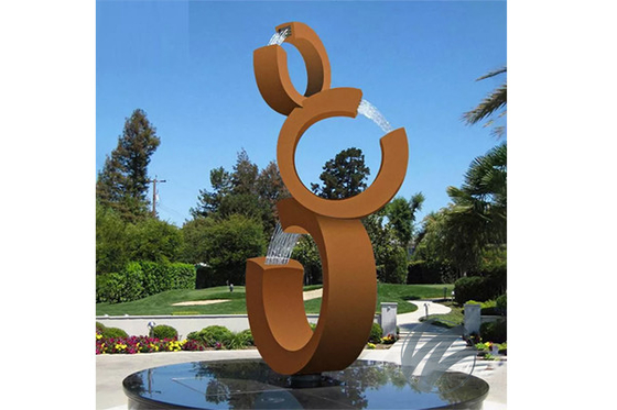 Un buen precio. Diseño moderno al aire libre de Rusty Corten Steel Water Fountain 3C del jardín en línea